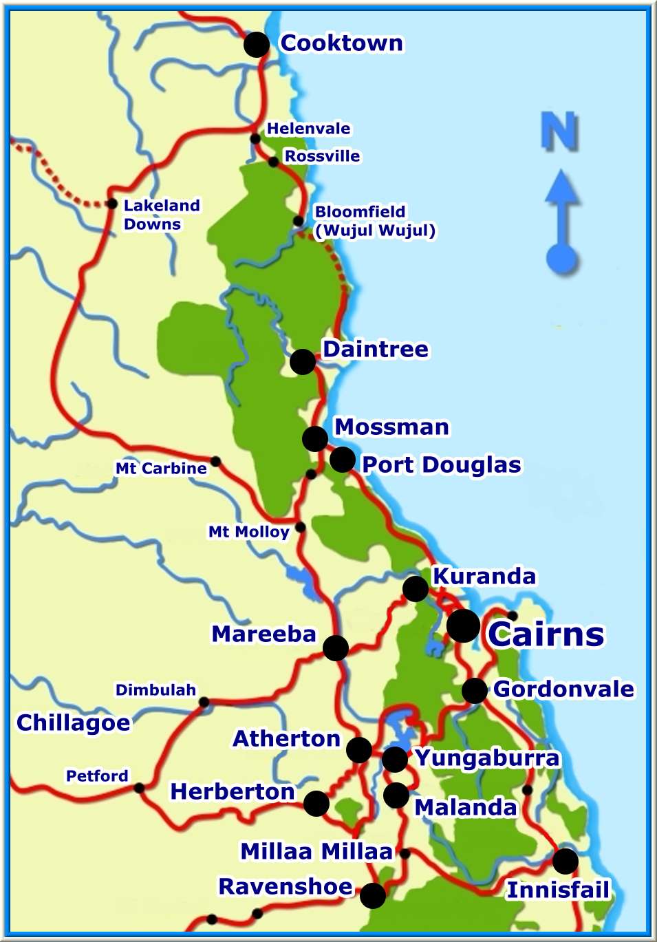 Cairns Region Map